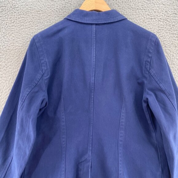 Eileen Fisher Blazer Womens Medium Navy Button Up Pockets Office Career Casual - Picture 4 of 10